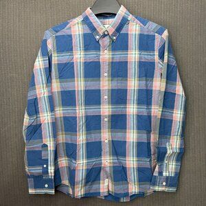 American Eagle Mens Size L Multicolor Plaid Button-Down Shirt Long Sleeve